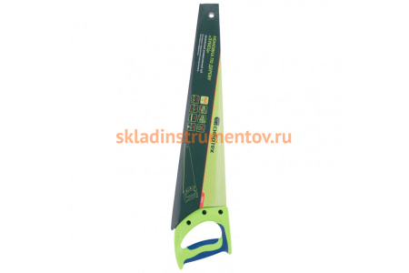 Ножовка по дереву СИБРТЕХ Зубец 500 мм, шаг зуба 7мм, зуб 2D, калёный зуб, 2-х комп. рукоятка 23818