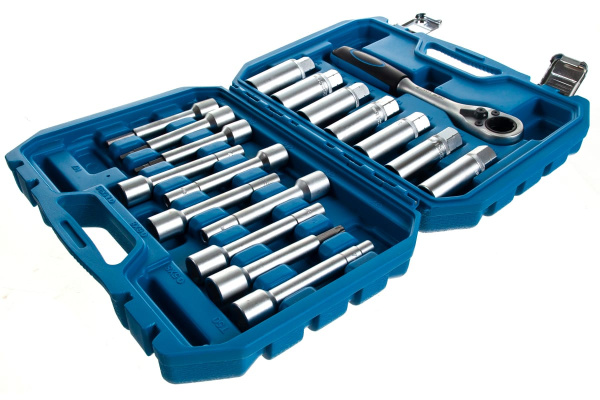 Набор инструмента для разбора стоек с проходной трещоткой, 18 предметов AV Steel AV-922058