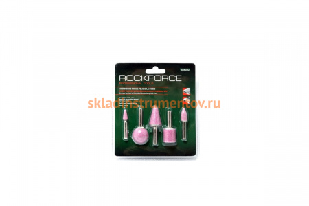 Набор камней абразивных в блистере (5 шт; хвостовик 6 мм) ROCKFORCE RF-GSK503