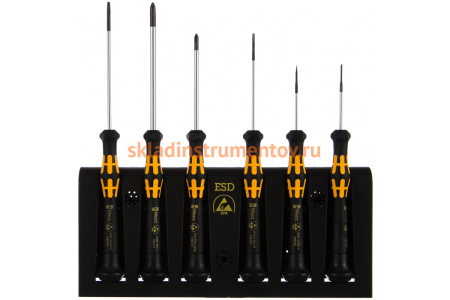 Набор отверток Wera A/6 Electronics Screwdriver Set+Rack 6 шт. WE-030170