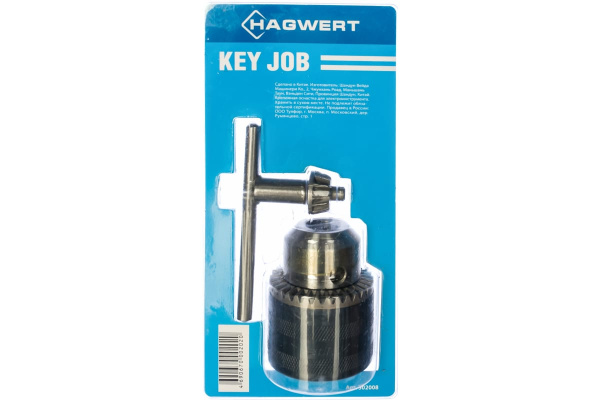 Патрон сверлильный Key Job с ключом (1.5-13 мм; 1/2-20UNF) HAGWERT 502008