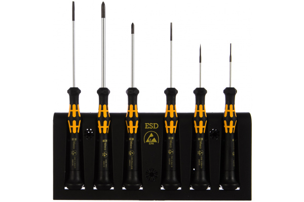 Набор отверток Wera A/6 Electronics Screwdriver Set+Rack 6 шт. WE-030170