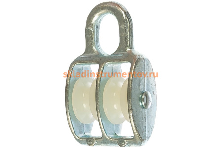 Блок двойной с пластиковым роликом (6х20 мм; ТФ6) Зубр 4-304596-20