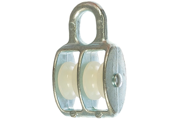 Блок двойной с пластиковым роликом (6х20 мм; ТФ6) Зубр 4-304596-20