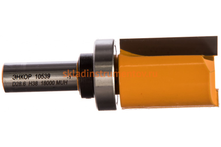 Фреза кромочная прямая (28.6х38 мм; хвостовик 12 мм) по дереву Энкор 10539