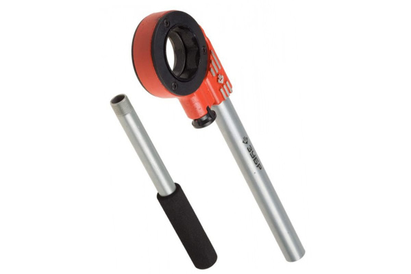 Трещотка с удлинителем к клуппам 1/4" - 1 1/4" 620 мм ЗУБР ЭКСПЕРТ 28275-1/4-5/4