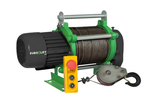 Лебедка электрическая ( электролебедка 300/600кг, 70/35м, U=380v, P3, 50HZ) EURO-LIFT KCD 00019829