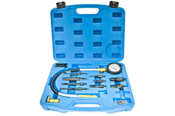 Компрессометр для дизельных легковых автомобилей в кейсе ЭВРИКА 15 предметов ER-86304