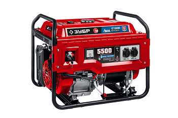 Гибридный генератор бензин/газ с электростартером ЗУБР 5500 Вт, СГ-5500Е