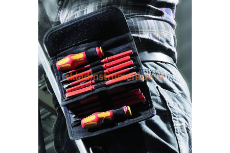 Набор отвёрток-насадок диэлектрических с рукояткой-держателем Wera, VDE, 18 предметов, WE-003471