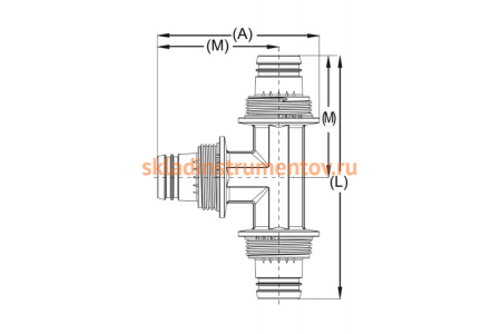 Тройник соединительный "ШиреФит" (16х16х16 мм) для трубопровода Зубр 51505-16