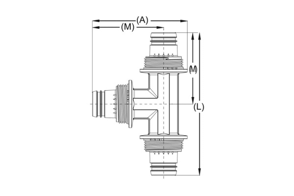 Тройник соединительный "ШиреФит" (20х20х20 мм) для трубопровода Зубр 51505-20