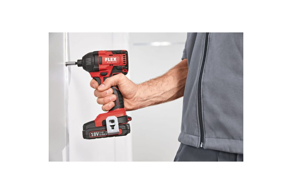 Двухскоростная аккумуляторная дрель-шуруповерт FLEX ID 1/4" 18.0-EC 459690