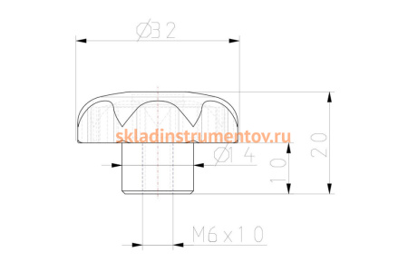 Звездообразная рукоятка KIPP K0155.506