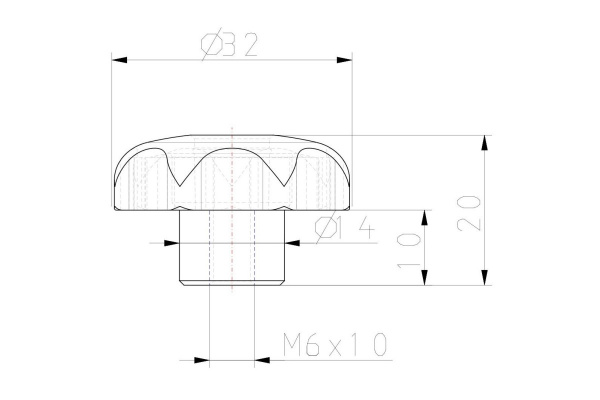Звездообразная рукоятка KIPP K0155.506