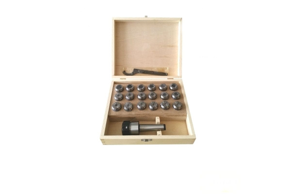 Патрон цанговый КМ3-ER32, хвостовик конус Морзе, DIN228-A, с набором цанг 18шт. 3-20мм GRIFF 020636