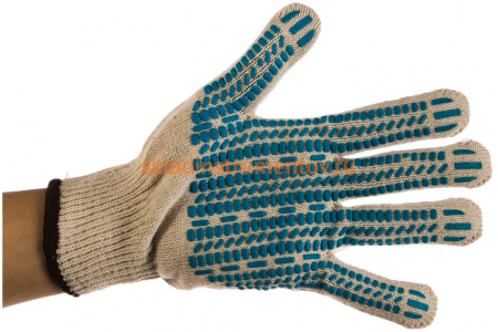 Трикотажные перчатки с защитой от скольжения ЗУБР ЭКСПЕРТ-ПРОТЕКТОР размер L-XL; 10 пар 11390-K10