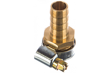 Штуцер пневматический наружная резьба 1/2- елочка 12 мм, 2 шт. + хомуты ROCKFORCE RF-MH08/08