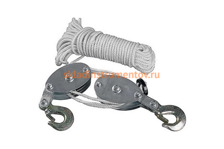 Полиспаст 2-блочный с канатом (20 м; 200 кг) TOR 1005956