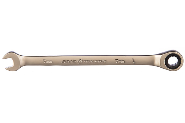 Комбинированный трещоточный ключ 7 мм ДТ 200/5 Дело Техники 515007