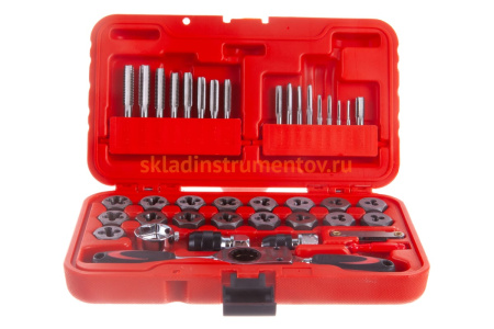 Набор метчиков и плашек SK-5 M3-M12, кейс, 40шт МАСТАК 351-00040C