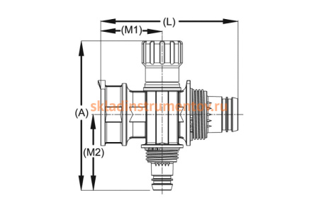 Коллектор сборный с вентилем "ШиреФит" (20х16х20 мм) для трубопровода Зубр 51517-20-16-20