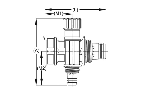 Коллектор сборный с вентилем "ШиреФит" (20х16х20 мм) для трубопровода Зубр 51517-20-16-20