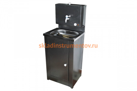 Дачный умывальник Вихрь КОМФОРТ, с подогревом, нержавеющая мойка, цвет серебро 74/4/8