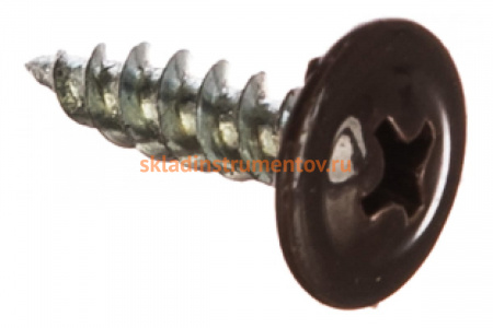 Саморезы с прессшайбой по листовому металлу до 0,9 мм Зубр RAL-8017 PH2 4,2х16 мм 500шт 300191-42-016-8017