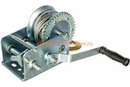 Ручная барабанная лебедка TOR TOR ЛФ-2500 (FD) г/п 1,0 т, длина троса 10 м 11311