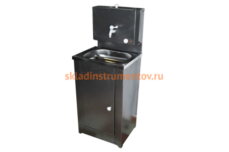 Дачный умывальник Вихрь КОМФОРТ, с подогревом, нержавеющая мойка, цвет серебро 74/4/8