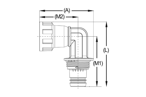 Переходник угловой "ШиреФит" 20 мм для трубопровода Зубр 51482-20