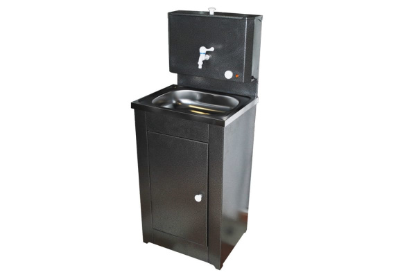 Дачный умывальник Вихрь КОМФОРТ, с подогревом, нержавеющая мойка, цвет серебро 74/4/8