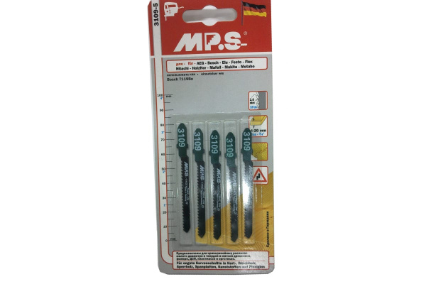 Пилки T119BO (75х50х2.0 мм; 5 шт.) по древесине, пластмассе MPS 3109