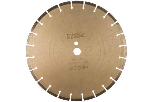 Диск алмазный сегментный B/L по бетону 350D-2.8T-10W-24S-25.4 MESSER 01-13-350