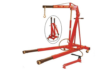 Гидравлический, усиленный, складной с раздвижными опорами кран 2т TORIN T32002E