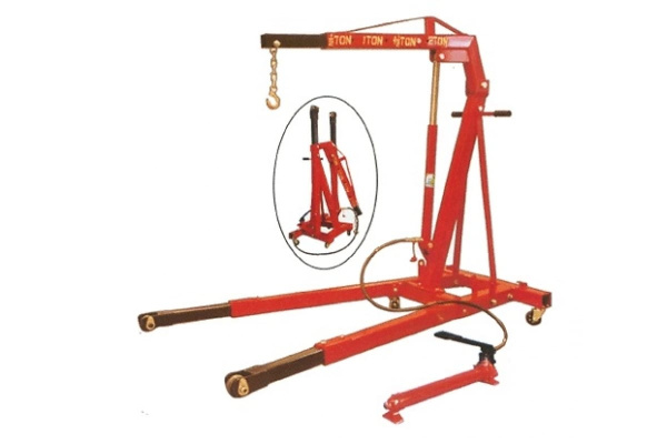 Гидравлический, усиленный, складной с раздвижными опорами кран 2т TORIN T32002E