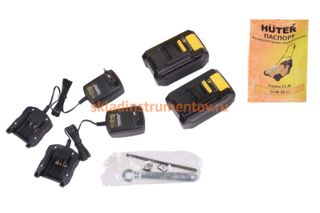 Аккумуляторная газонокосилка Huter CLM-36 Li 70/4/10