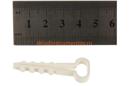 Дюбель-хомут для плоского кабеля Зубр ДХ-П, 12 мм, 100 шт, нейлоновый 30912-12