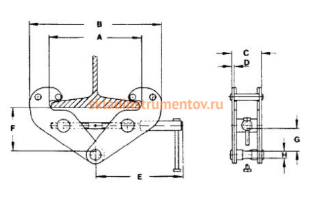 Держатель для тали Jet JBC-2 JE252720 Держатель для тали Jet JBC-2 JE252720