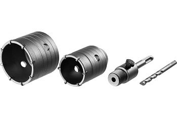 Набор коронок по бетону с оснасткой Мастер (50 мм; 68 мм; SDS-plus; кейс) ЗУБР 29211-H2