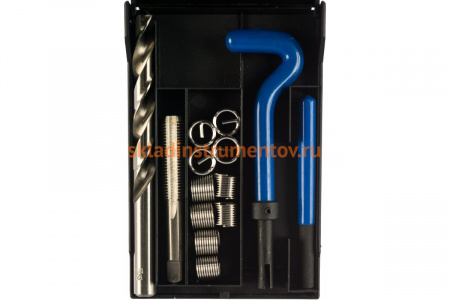 Набор для восстановления резьбы (вставки М12х1.5, L=16.3 мм, 10штук) 14 предметов JTC 4786