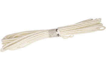 Капроновый плетеный 16-ти прядный фал с сердечником 8 ммх20 м, р/н - 650 кгс КУРС 68417 Капроновый плетеный 16-ти прядный фал с сердечником 8 ммх20 м, р/н - 650 кгс КУРС 68417