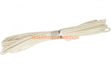 Капроновый плетеный 16-ти прядный фал с сердечником 8 ммх20 м, р/н - 650 кгс КУРС 68417