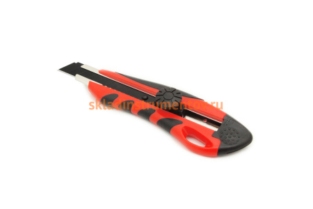 Нож Vira сегментированное лезвие, прорезиненный корпус Twist lock 18 мм 831306