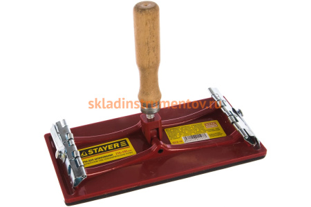 Шлифовальная терка STAYER с держателем под телескопическую ручку, 210x105мм 3570-10