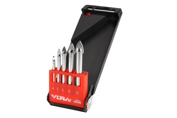 Набор сверл по стеклу и керамической плитке (5 шт; 4-10 мм) Vira 550108