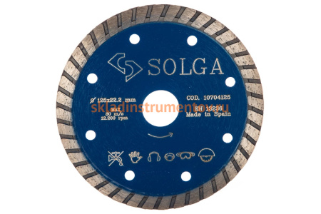 Диск алмазный PROFESSIONAL турбо по железобетону (125х22.2 мм) Solga Diamant 10704125