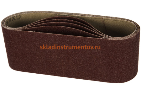 Лента абразивная бесконечная (5 шт; 75х457 мм; P80) КЕДР 54721