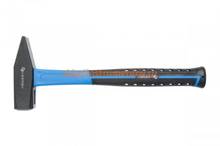 Молоток каменщика HOEGERT TECHNIK 1000 г, с рукояткой из стекловолокна HT3B036